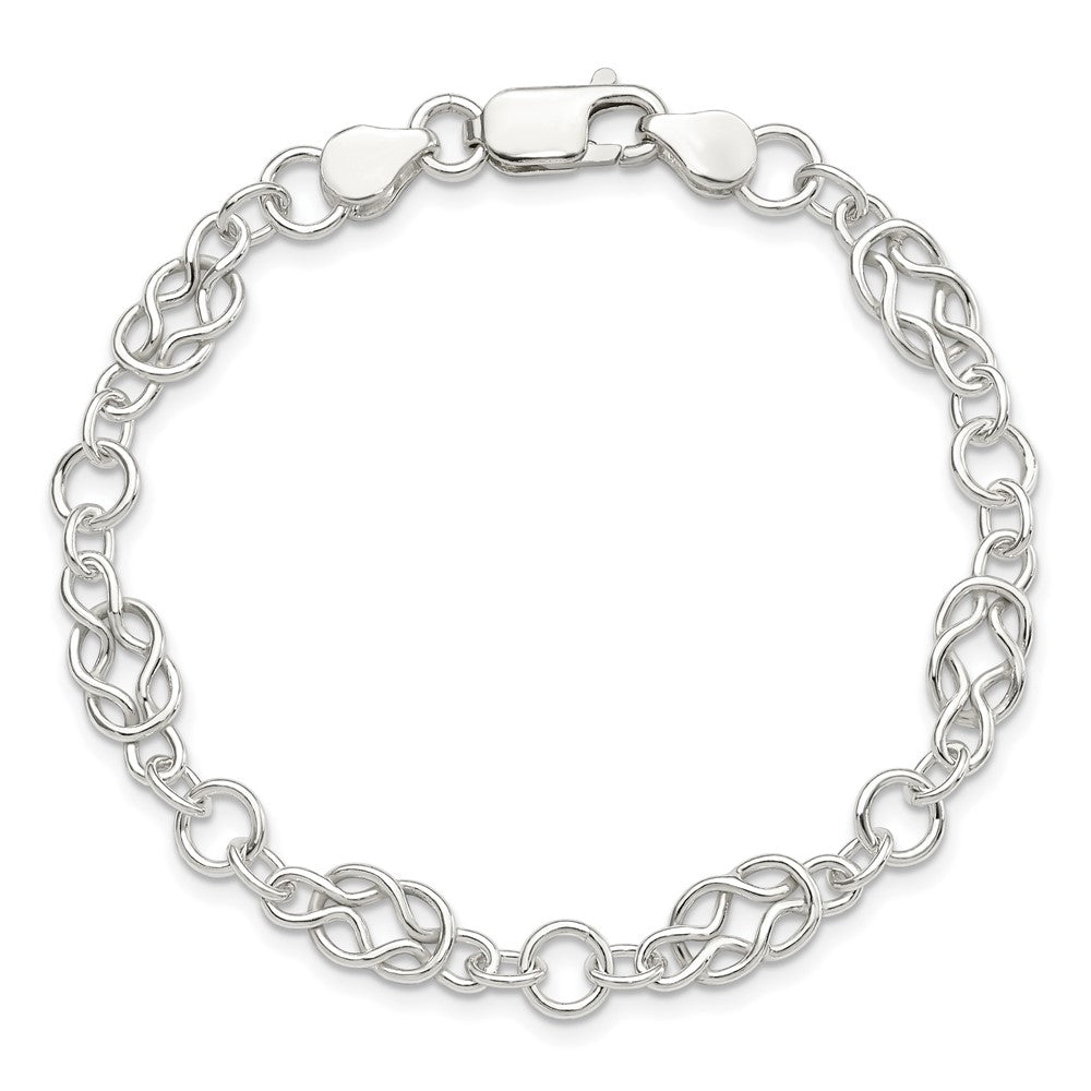 7.5 Inch Sterling Silver 7.5Inch Polished Fancy Knot-Link Bracelet