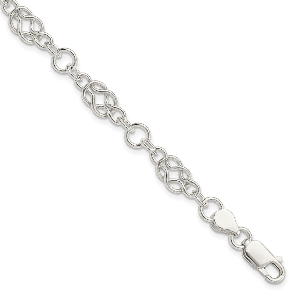 7.5 Inch Sterling Silver 7.5Inch Polished Fancy Knot-Link Bracelet