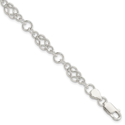 7.5 Inch Sterling Silver 7.5Inch Polished Fancy Knot-Link Bracelet