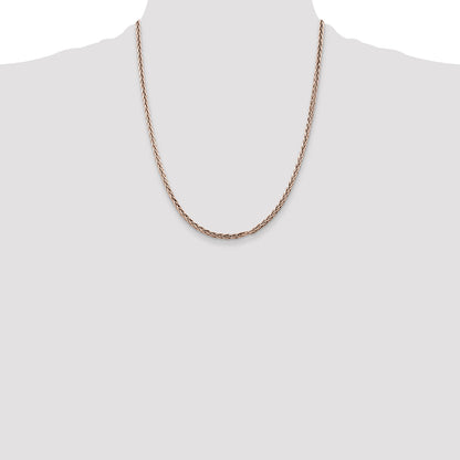 22 Inch Sterling Silver Antiqued 3.25mm Solid Square Spiga Chain Necklace