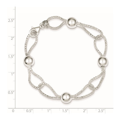 7.75 Inch Sterling Silver Fancy Bracelet