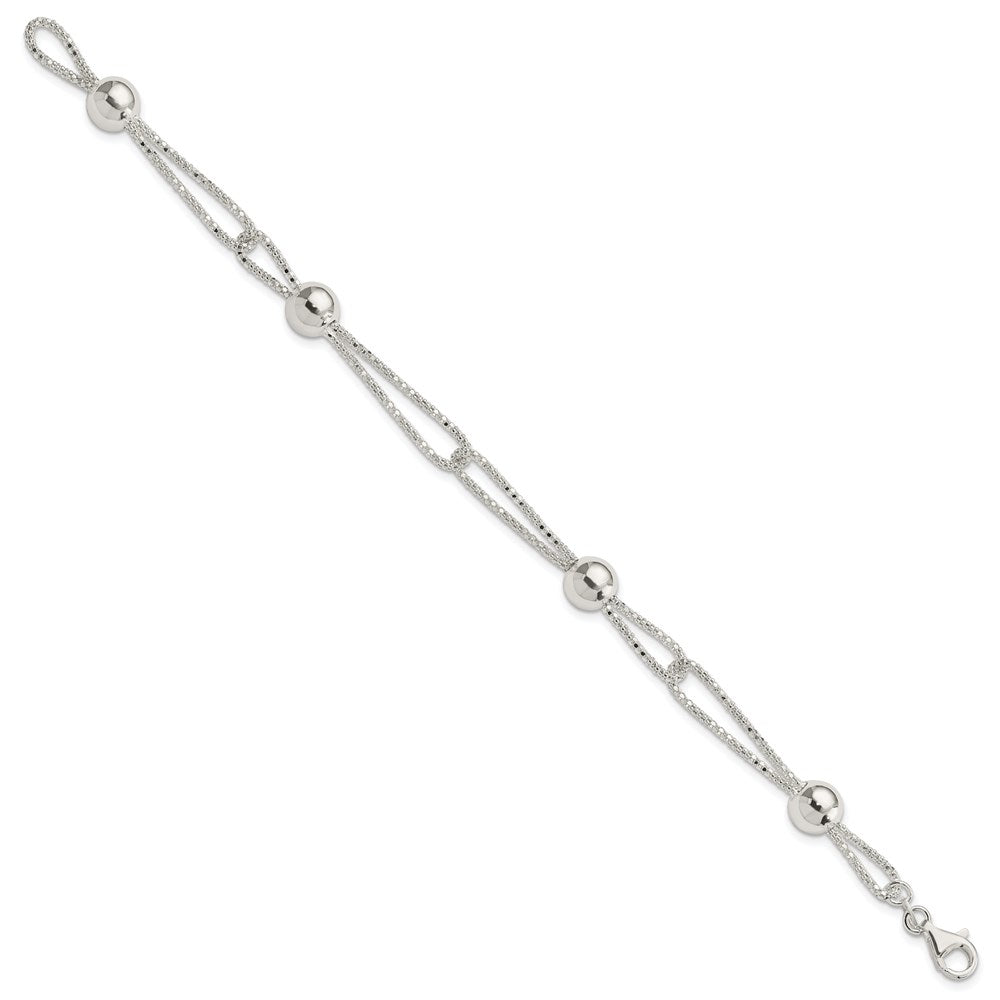 7.75 Inch Sterling Silver Fancy Bracelet