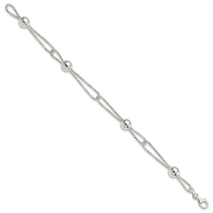 7.75 Inch Sterling Silver Fancy Bracelet