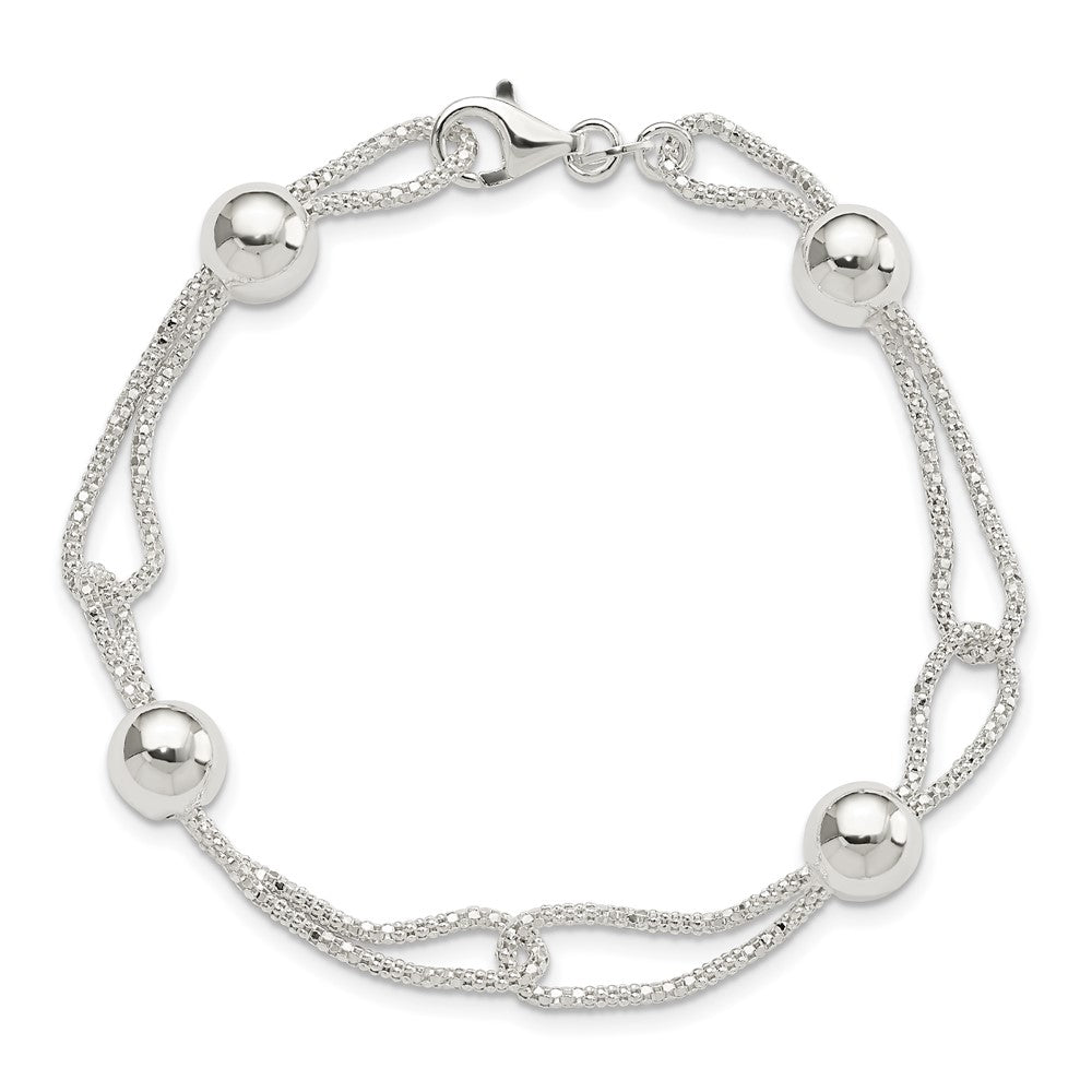7.75 Inch Sterling Silver Fancy Bracelet