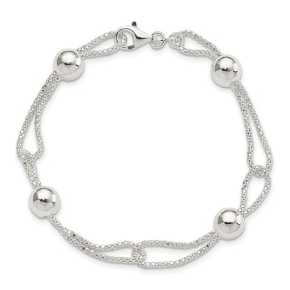 7.75 Inch Sterling Silver Fancy Bracelet
