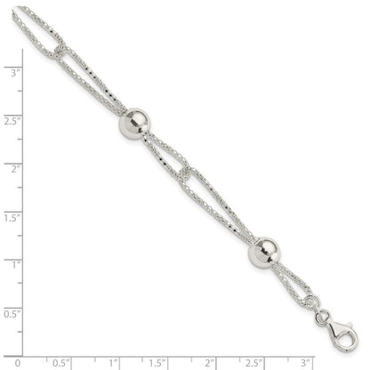 7.75 Inch Sterling Silver Fancy Bracelet
