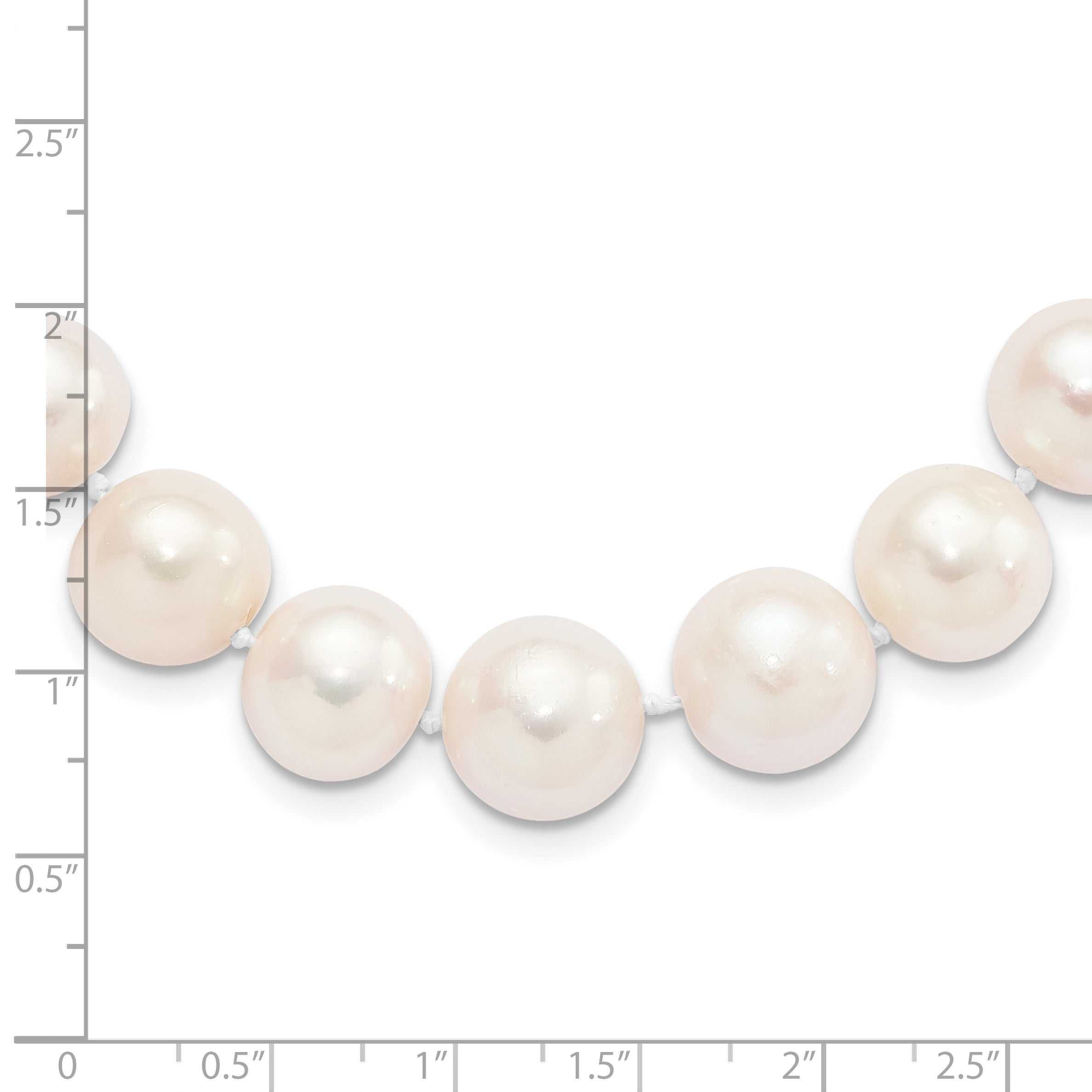 Sterling Silver Rhodium 11-12mm White Fw Cultured Pearl Bracelet