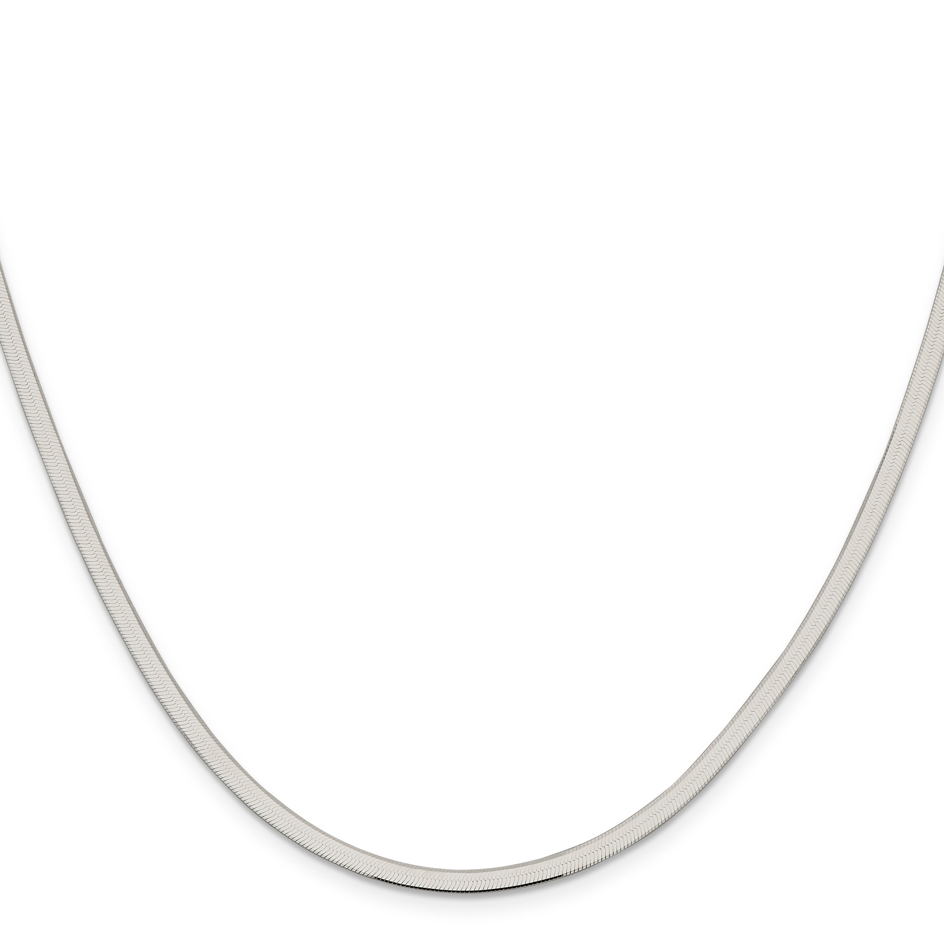 18 Inch Sterling Silver 3mm Magic Herringbone Chain Necklace