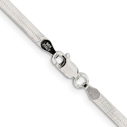 24 Inch Sterling Silver 3mm Magic Herringbone Chain Necklace