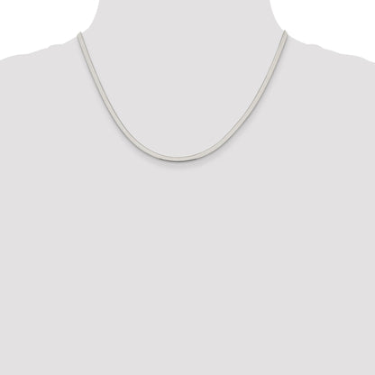 18 Inch Sterling Silver 3mm Magic Herringbone Chain Necklace