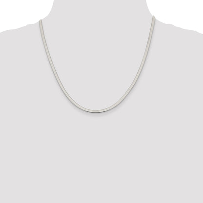 20 Inch Sterling Silver 3mm Magic Herringbone Chain Necklace