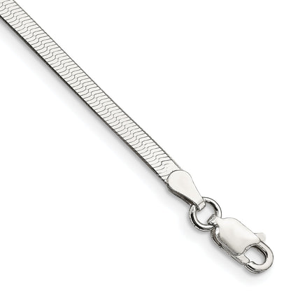 8 Inch Sterling Silver 3mm Magic Herringbone Chain Bracelet