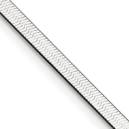18 Inch Sterling Silver 3mm Magic Herringbone Chain Necklace