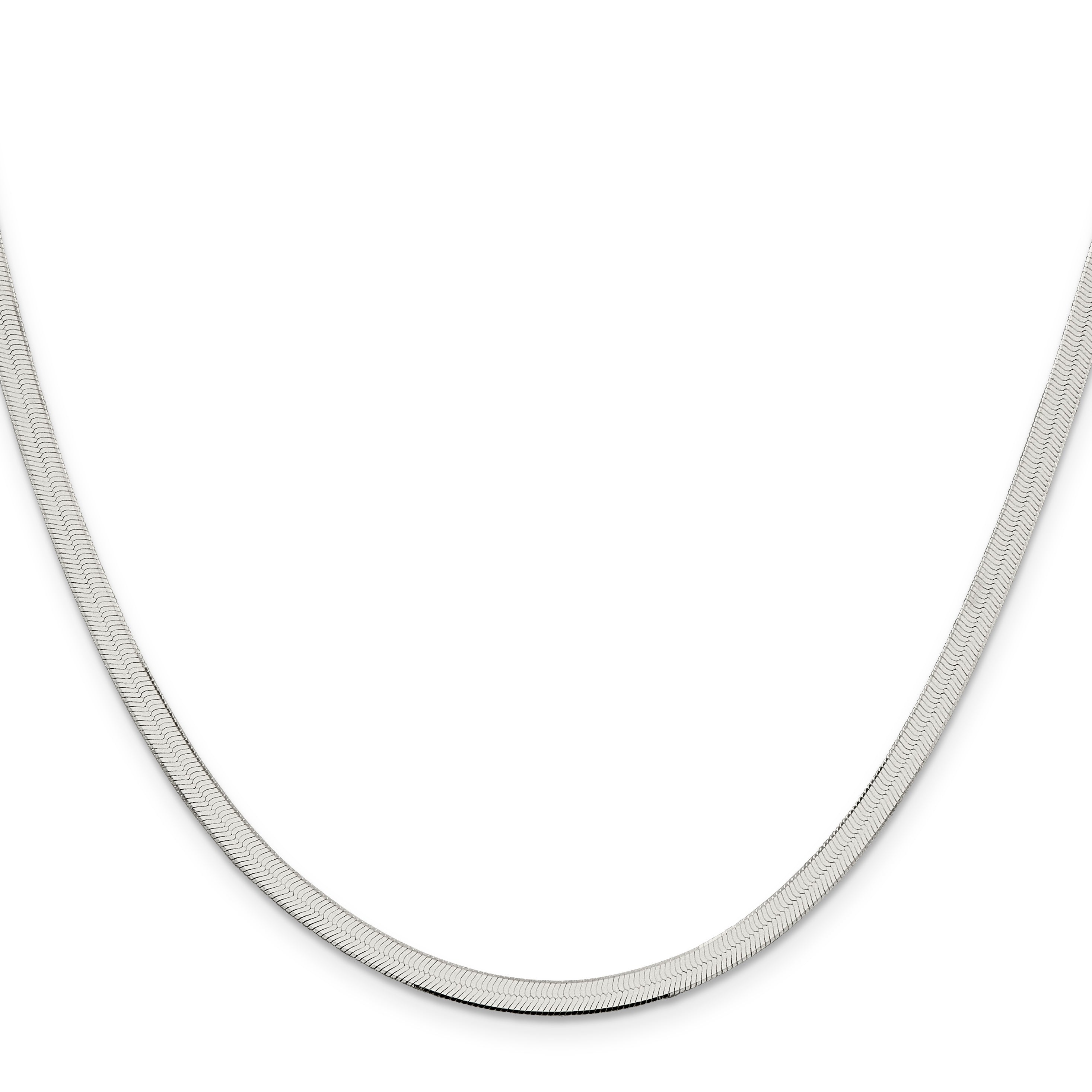 18 Inch Sterling Silver 3.5mm Magic Herringbone Chain Necklace