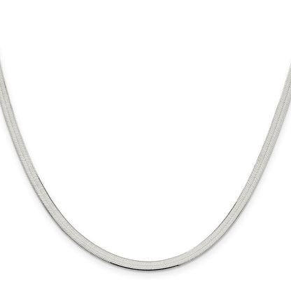 24 Inch Sterling Silver 3.5mm Magic Herringbone Chain Necklace