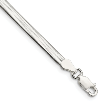 8 Inch Sterling Silver 3.5mm Magic Herringbone Chain Bracelet