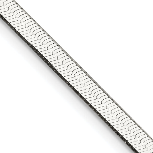 18 Inch Sterling Silver 3.5mm Magic Herringbone Chain Necklace