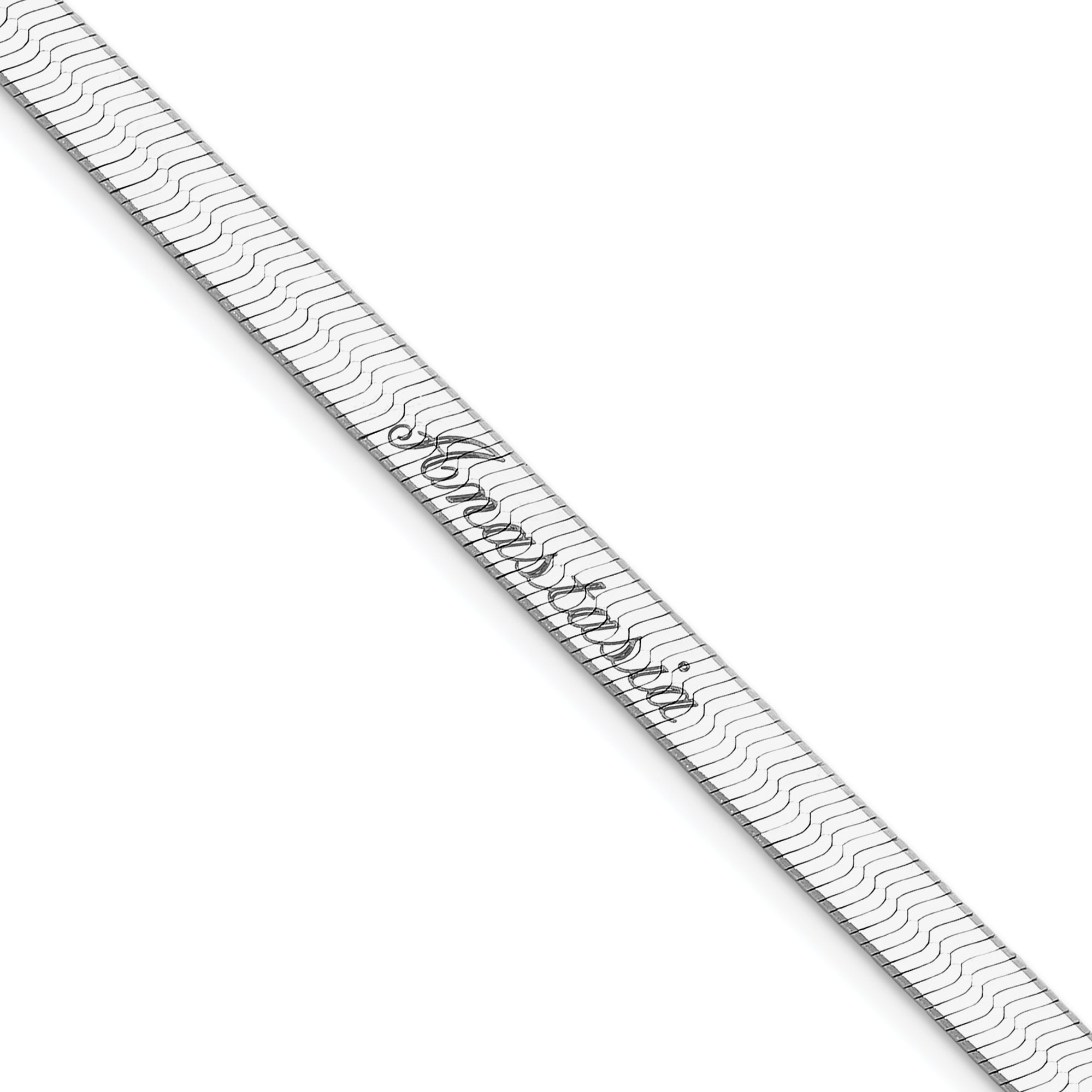 7 Inch Sterling Silver 4.5mm Magic Herringbone Chain Bracelet