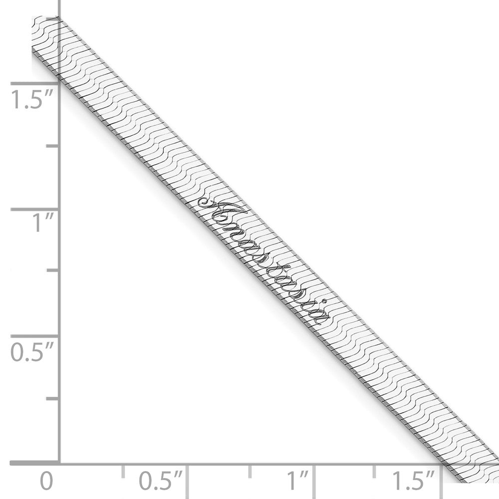 8 Inch Sterling Silver 4.5mm Magic Herringbone Chain Bracelet