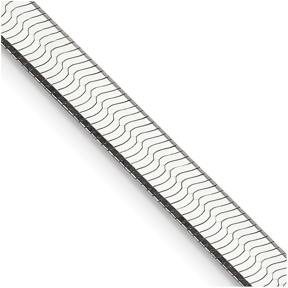 16 Inch Sterling Silver 4.5mm Magic Herringbone Chain Necklace
