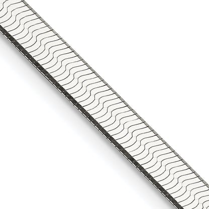 24 Inch Sterling Silver 4.5mm Magic Herringbone Chain Necklace