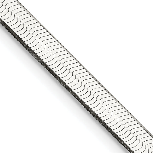 24 Inch Sterling Silver 4.5mm Magic Herringbone Chain Necklace