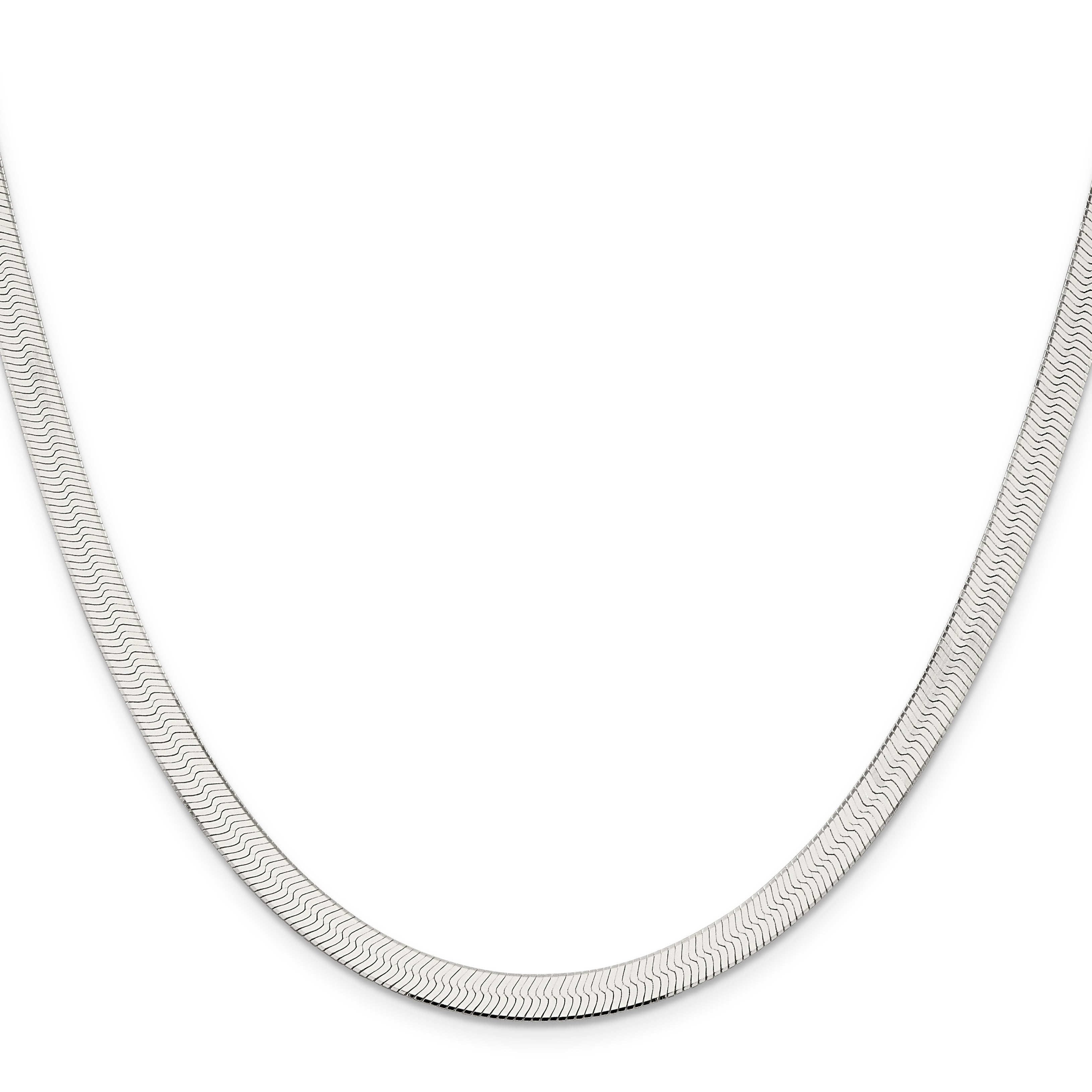18 Inch Sterling Silver 5.25mm Magic Herringbone Chain Necklace