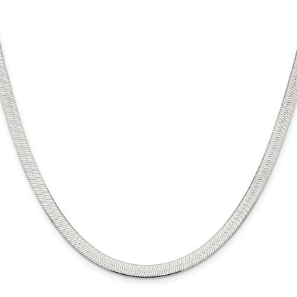 20 Inch Sterling Silver 5.25mm Magic Herringbone Chain Necklace