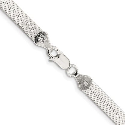 Sterling Silver Rhodium-Plated 5.25mm Magic Herringbone Chain