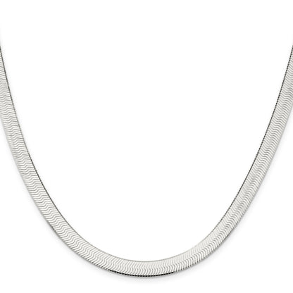20 Inch Sterling Silver 7.3mm Magic Herringbone Chain Necklace