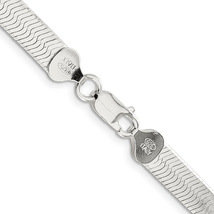 20 Inch Sterling Silver 7.3mm Magic Herringbone Chain Necklace