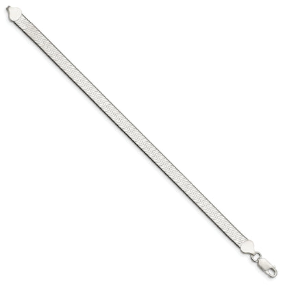 8 Inch Sterling Silver 7.3mm Magic Herringbone Chain Bracelet