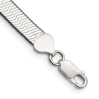 8 Inch Sterling Silver 7.3mm Magic Herringbone Chain Bracelet