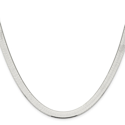 18 Inch Sterling Silver 8mm Magic Herringbone Chain Necklace