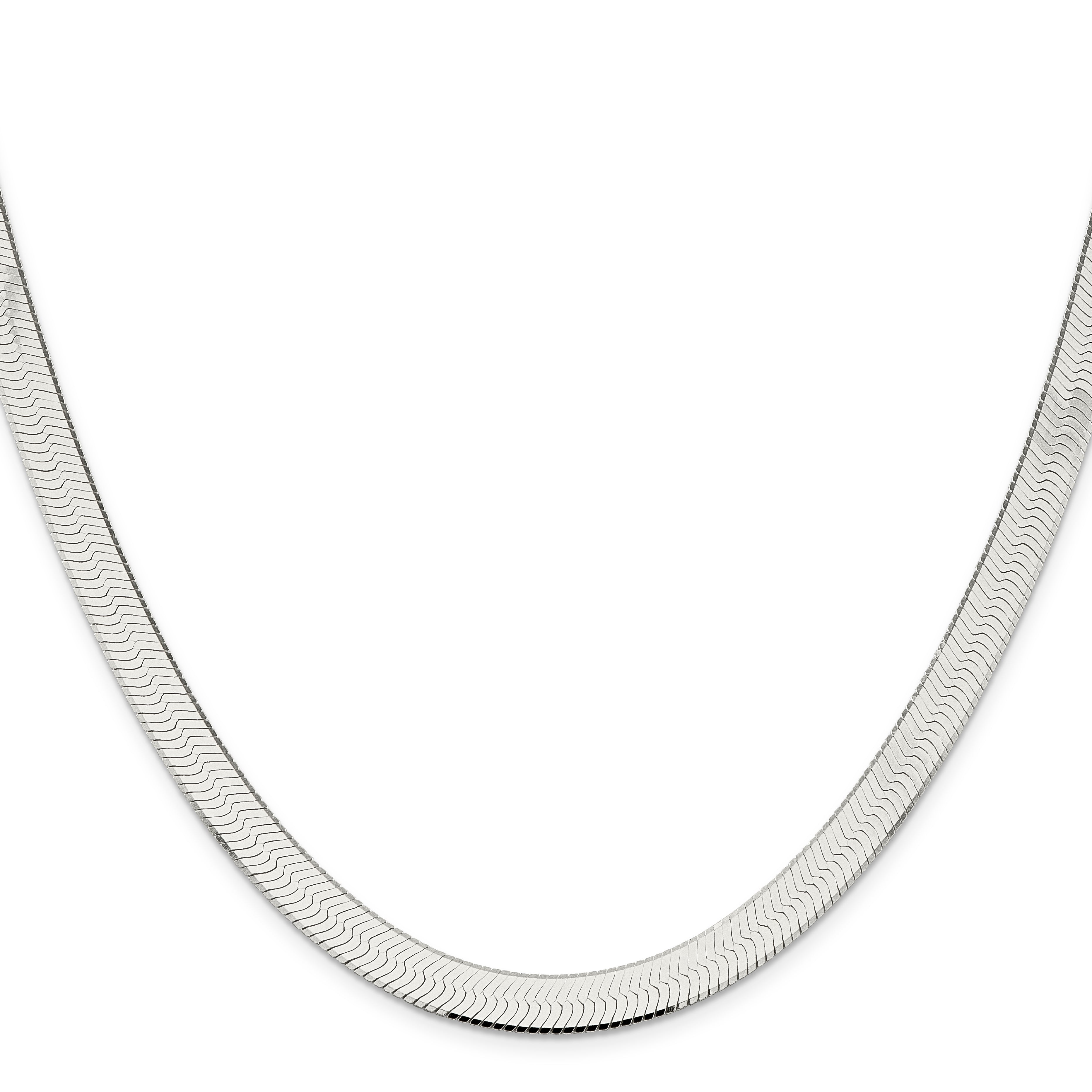 24 Inch Sterling Silver 8mm Magic Herringbone Chain Necklace