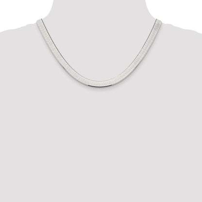 18 Inch Sterling Silver 8mm Magic Herringbone Chain Necklace