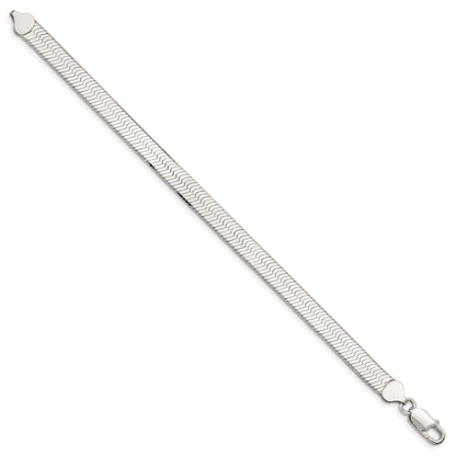 7 Inch Sterling Silver 8mm Magic Herringbone Chain Bracelet