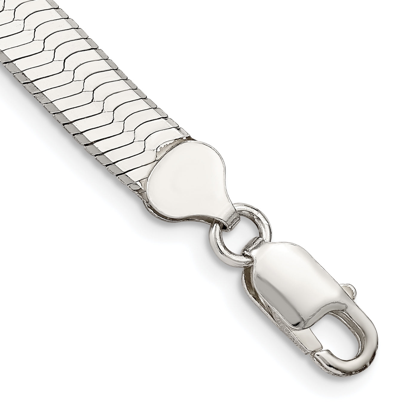 8 Inch Sterling Silver 8mm Magic Herringbone Chain Bracelet