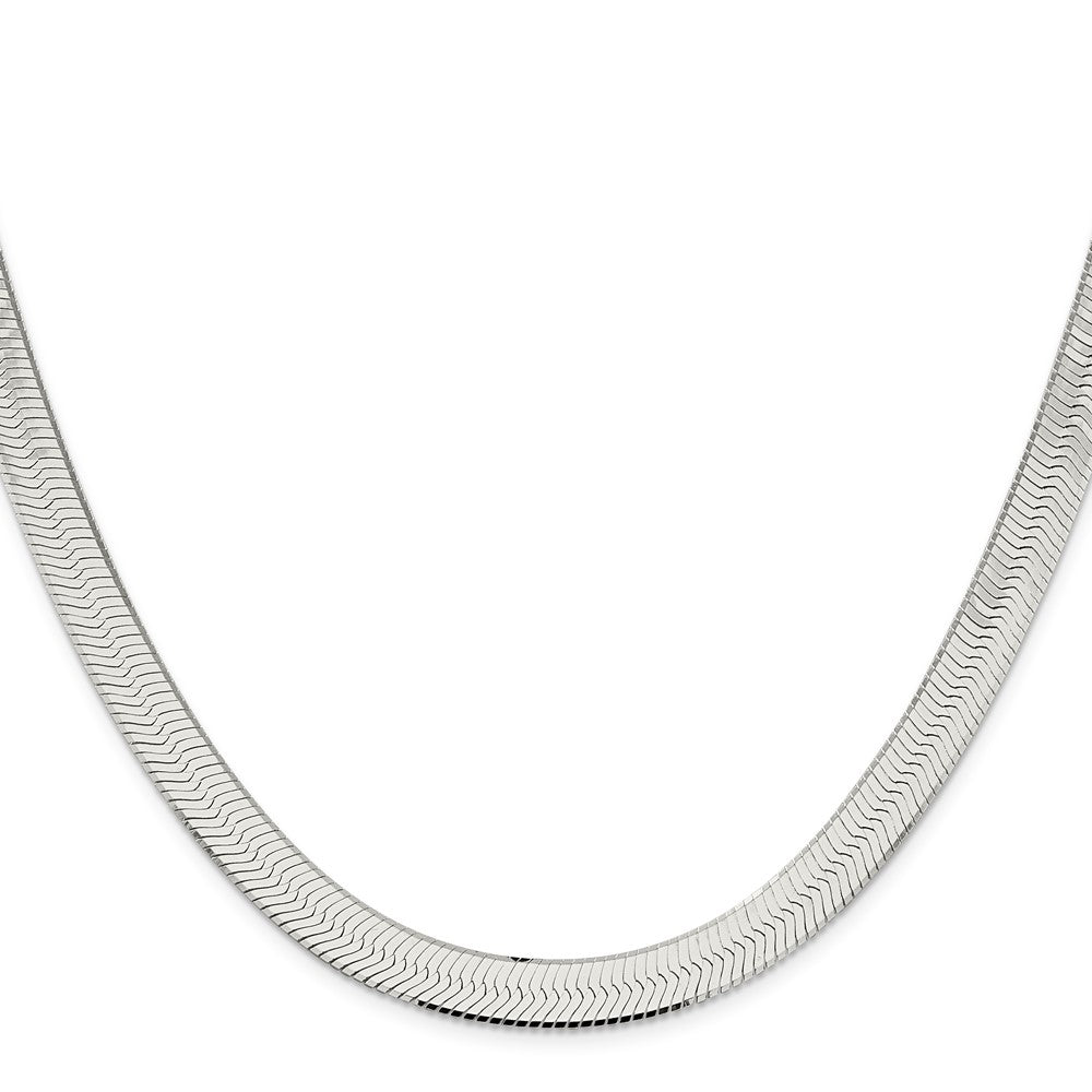 24 Inch Sterling Silver 8.75mm Magic Herringbone Chain Necklace
