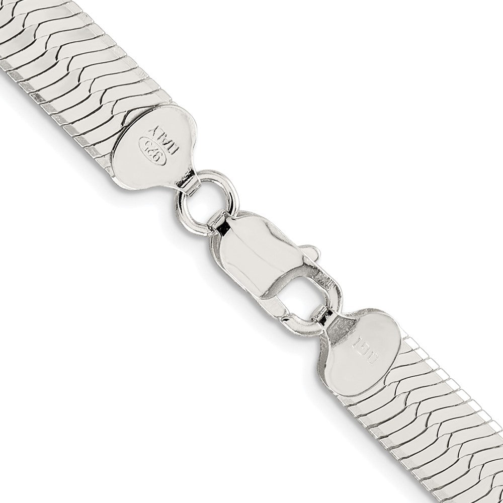 Sterling Silver Rhodium-Plated 8.75mm Magic Herringbone Chain