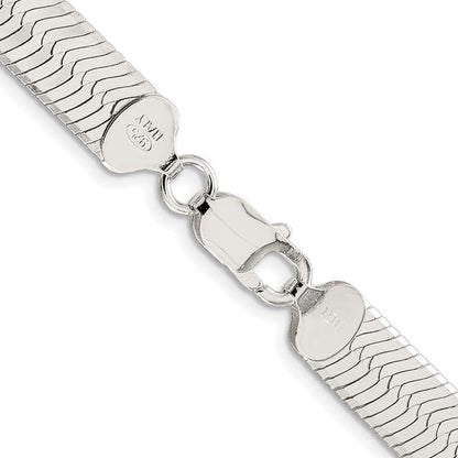 Sterling Silver Rhodium-Plated 8.75mm Magic Herringbone Chain