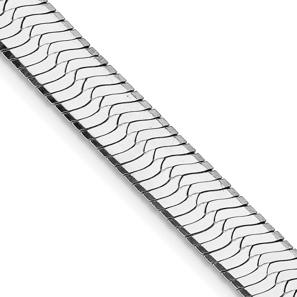 Sterling Silver Rhodium-Plated 8.75mm Magic Herringbone Chain