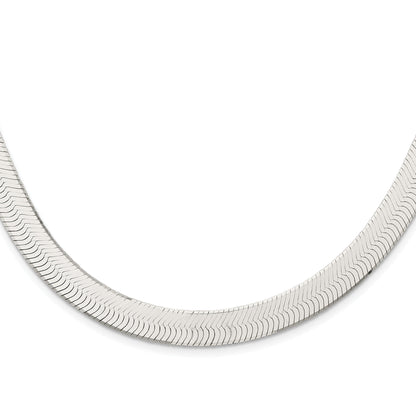 24 Inch Sterling Silver 10.5mm Magic Herringbone Chain Necklace