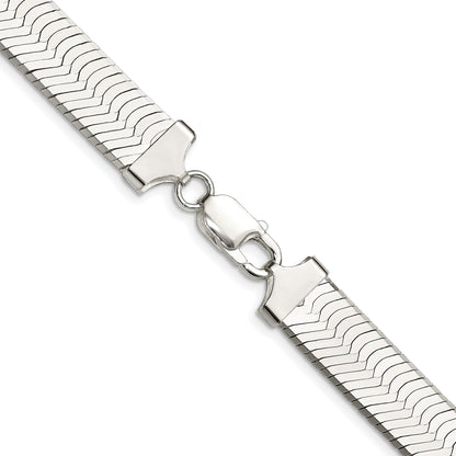 24 Inch Sterling Silver 10.5mm Magic Herringbone Chain Necklace