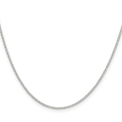 30 Inch Sterling Silver 1.5mm Diamond-Cut Cable Chain Necklace