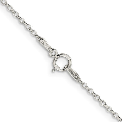 14 Inch Sterling Silver 1.5mm Diamond-Cut Cable Chain Necklace