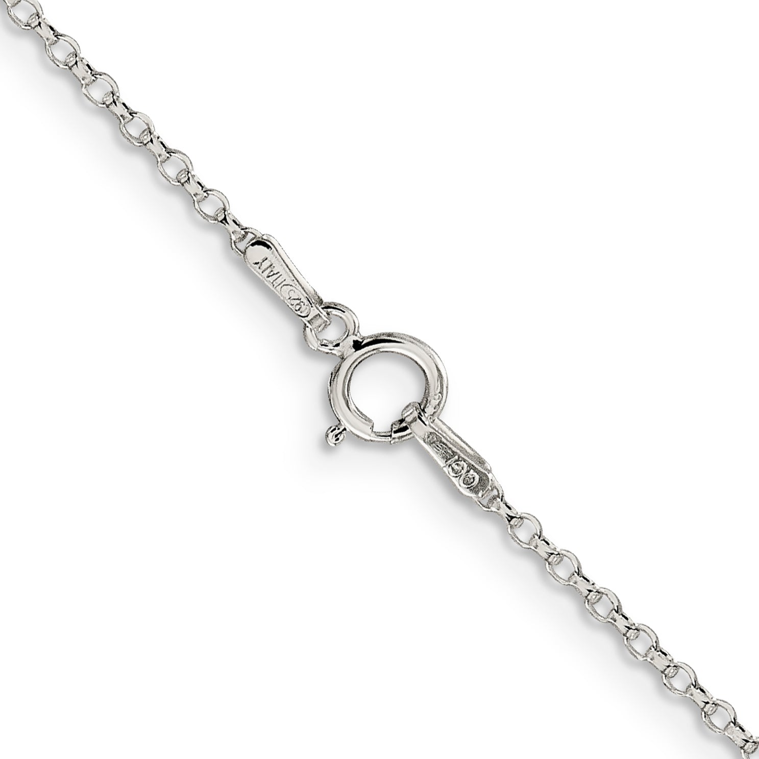 16 Inch Sterling Silver 1.5mm Diamond-Cut Cable Chain Necklace