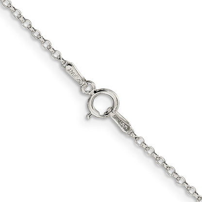 16 Inch Sterling Silver 1.5mm Diamond-Cut Cable Chain Necklace
