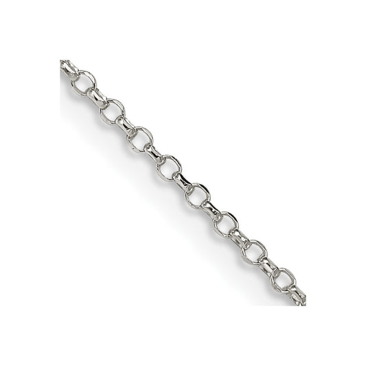 14 Inch Sterling Silver 1.5mm Diamond-Cut Cable Chain Necklace