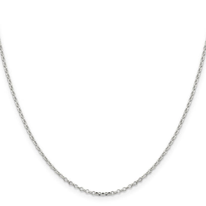 18 Inch Sterling Silver 1.75mm Diamond-Cut Cable Chain Necklace